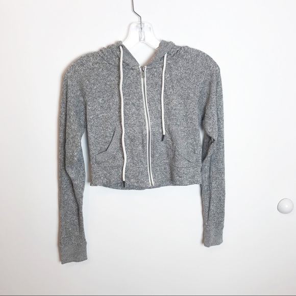 Urban Outfitters Tops - UO out from under cropped gray hoodie